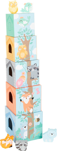 מגדל קוביות עם חיות
