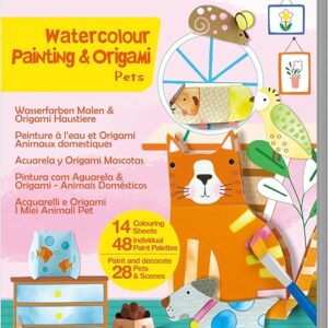 חוברת צביעה בצבעי מים וקיפול דמויות