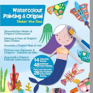 אוריגמי וצביעה בצבעי מים מתחת למים