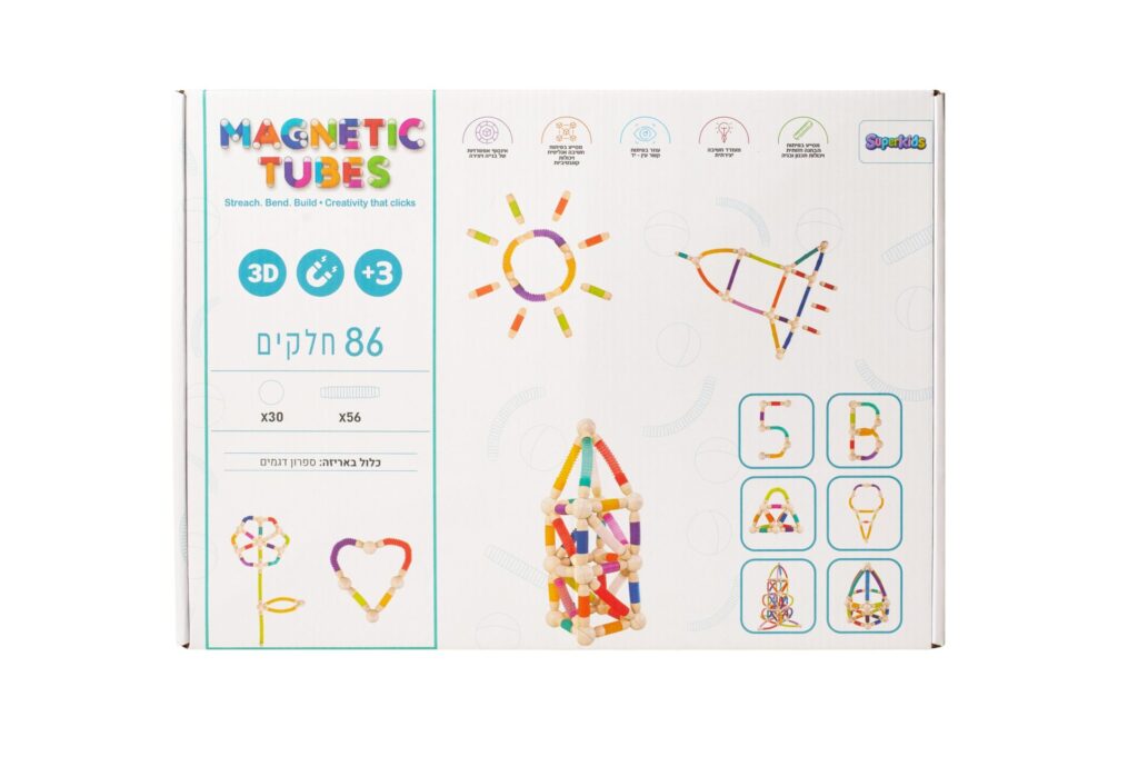 צינורות מגנטיים, משחק ילדים משולב של צינורות ומגנטים