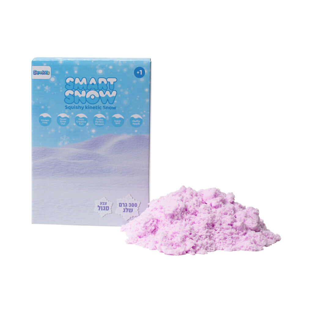 שלג משחק סנסורי בצבע סגול